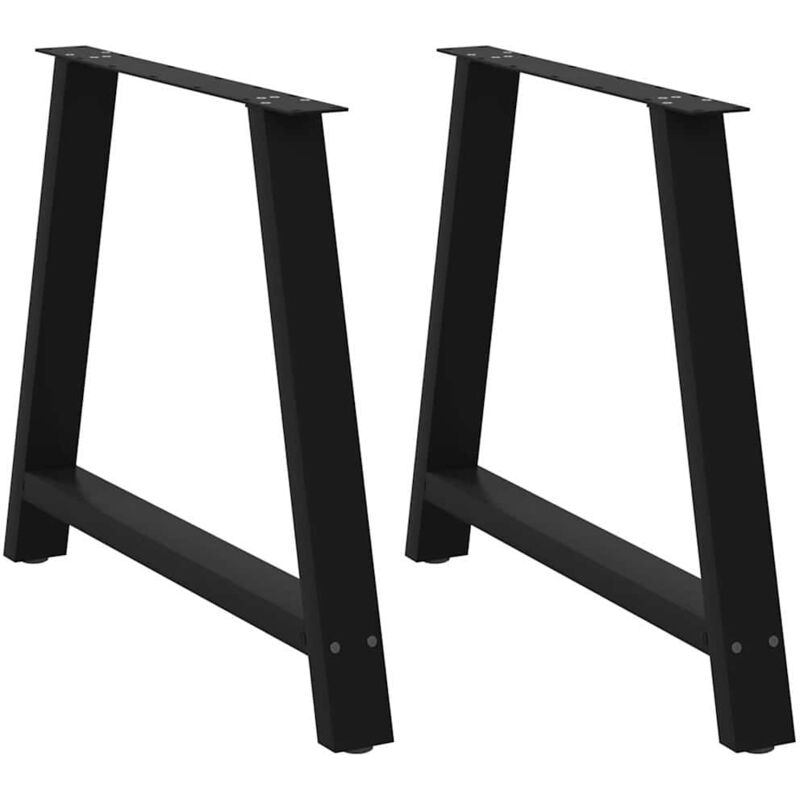 foto del prodotto gambe tavolino da caff a a 2 pz nero 100x 72 73 cm in acciaio vidaxl