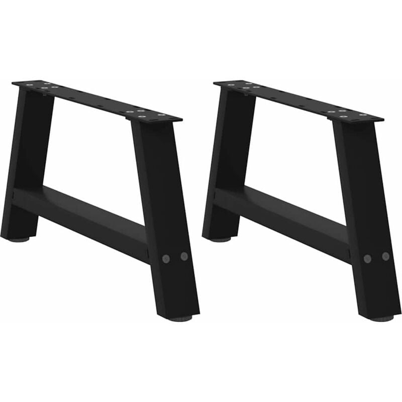 foto del prodotto gambe tavolino da caff a a 2 pz nero 70x 30 31 cm in acciaio vidaxl