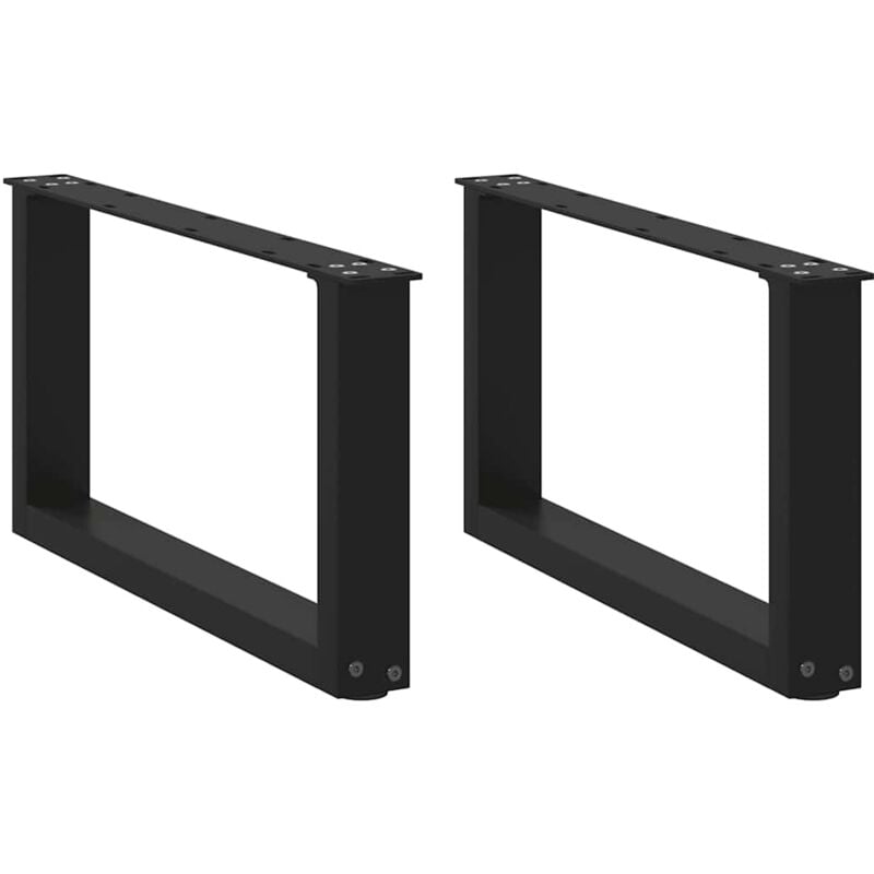 foto del prodotto gambe tavolino da caff a u 2 pz nero 70x 30 31 cm in acciaio vidaxl