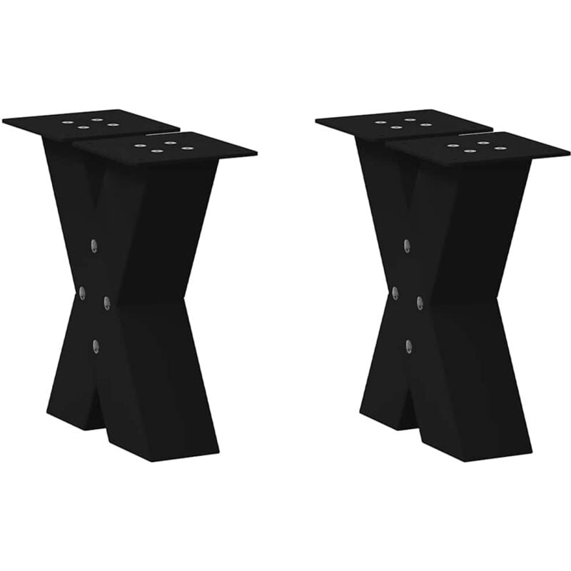 foto del prodotto gambe tavolino da caff a x 2 pz nero 30x 30 31 cm in acciaio vidaxl