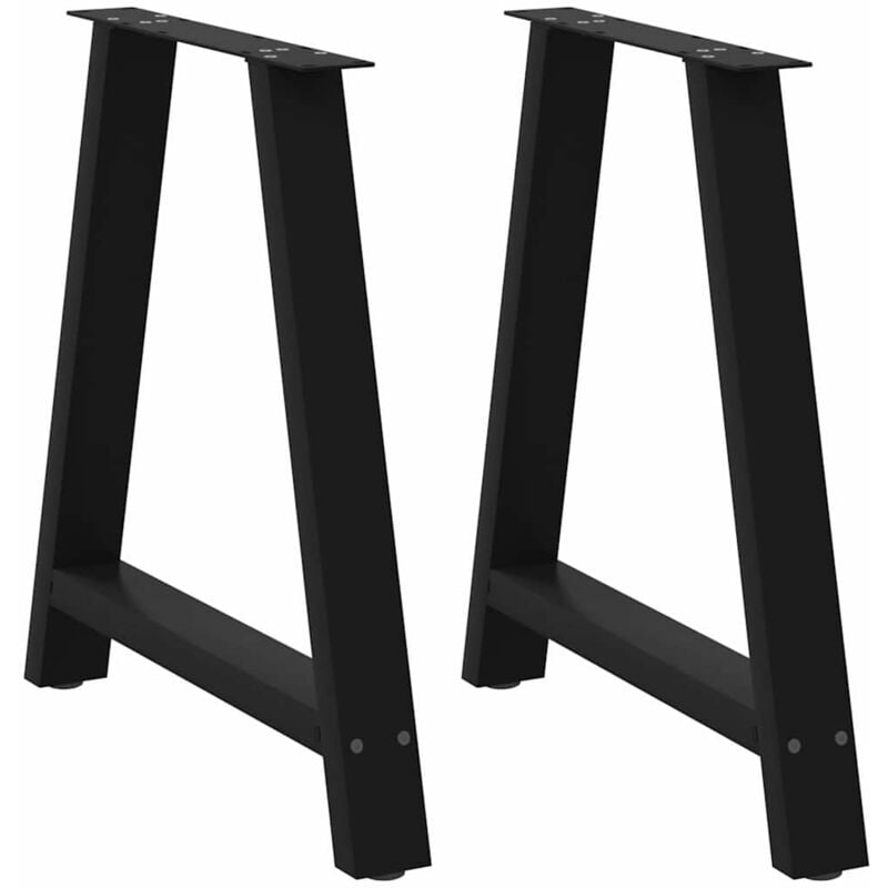 foto del prodotto gambe tavolo pranzo a forma di a 2 pz nero 80x 72 73 cm acciaio vidaxl