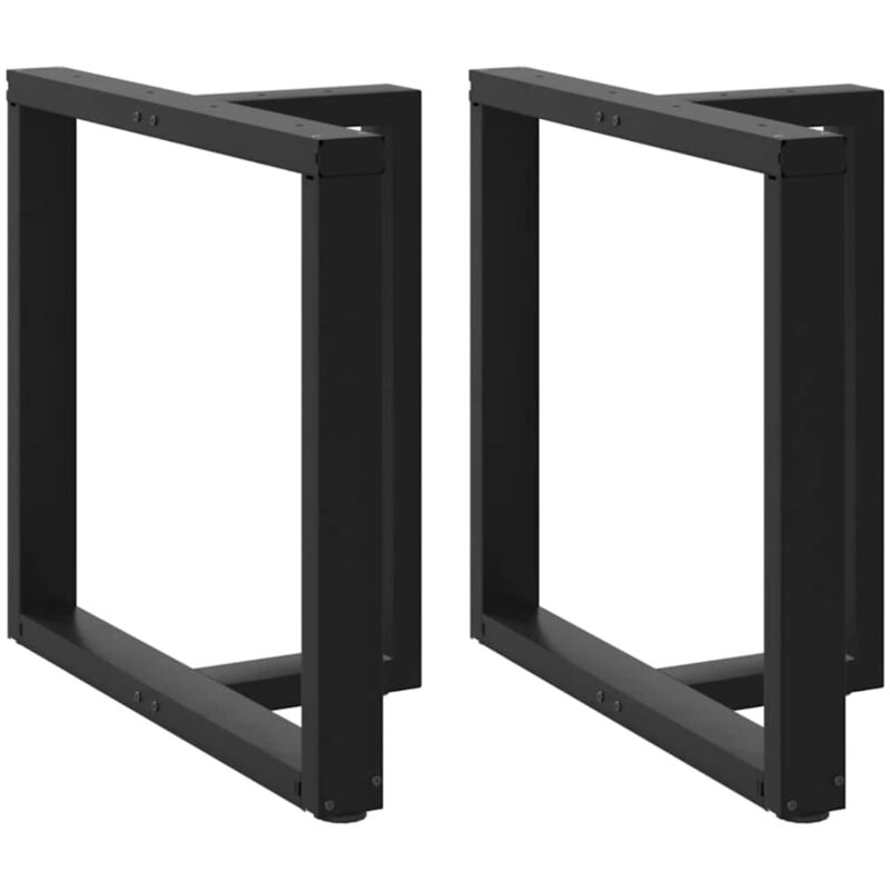 foto del prodotto gambe tavolo pranzo a forma t 2pz nero 80x35x 72 73 cm acciaio vidaxl