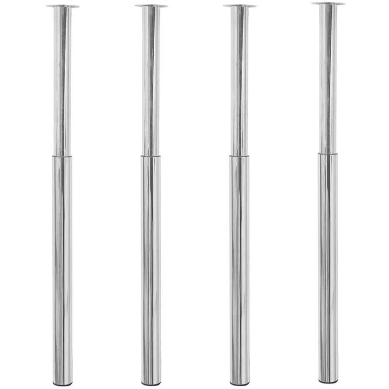 foto del prodotto gambe telescopiche per tavolo 4 pz 710 1100 mm in ferro vari colori colore cromato
