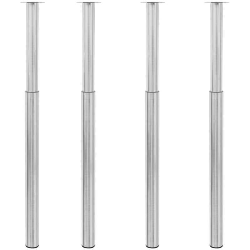 foto del prodotto gambe telescopiche per tavolo 4 pz nichel spazzolato 710-1100mm - vidaxl