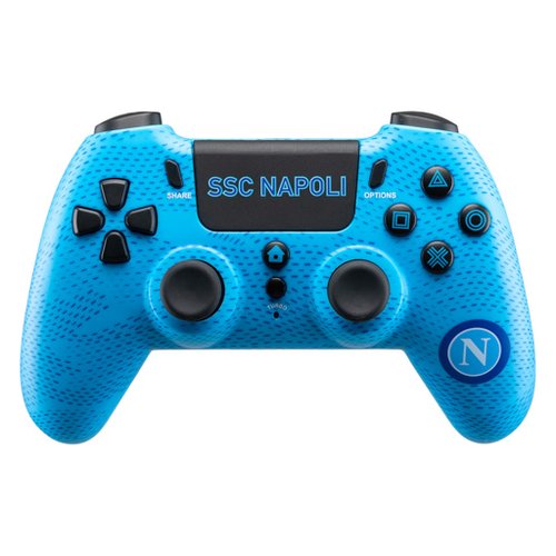 foto del prodotto gamepad qubick acp40159 playstation 4 ssc napoli wireless azzurro e bi