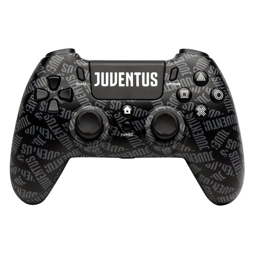 foto del prodotto gamepad qubick cop40004 playstation 4 juventus pattern black e white