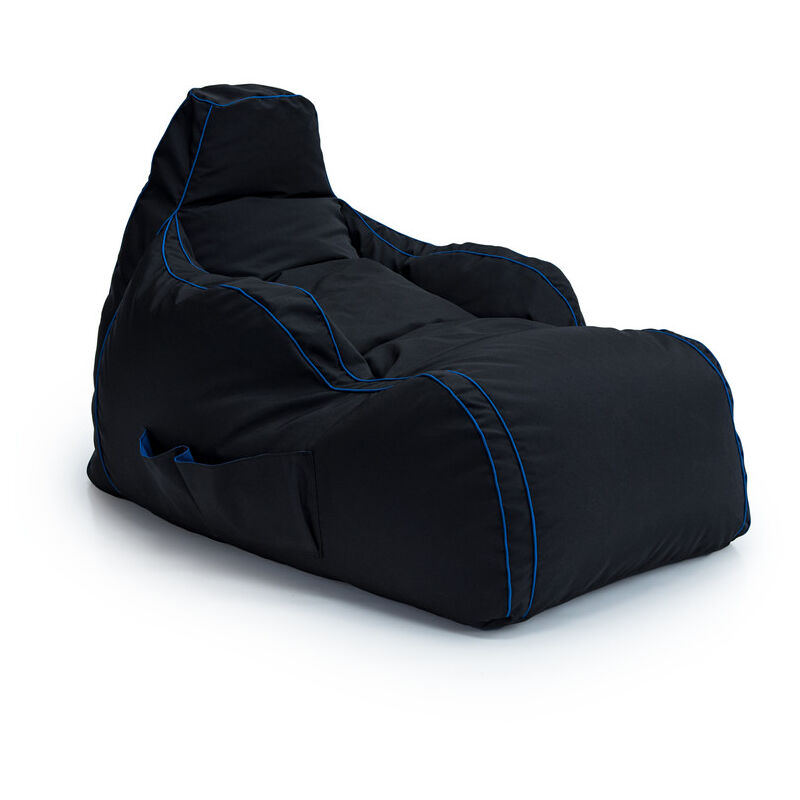 foto del prodotto gamer over pouf lounger, pouf da gaming resistente all acqua con tasche, 83x120x65 cm pouf per adulti, seduta lounger con imbottitura in fagioli