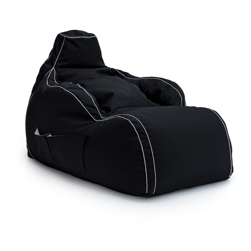 foto del prodotto gamer over pouf lounger, pouf da gaming resistente all acqua con tasche, 83x120x65 cm pouf per adulti, seduta lounger con imbottitura in fagioli