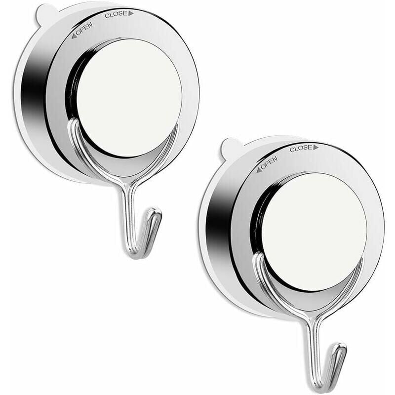 foto del prodotto ganci a ventosa per bagno, wc, cucina, potente gancio per asciugamani, acciaio inossidabile, accappatoio, gancio per doccia confezione da 2 