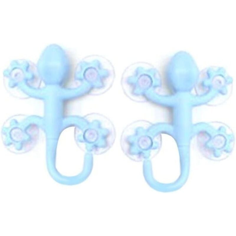 foto del prodotto ganci appendiabiti per bambini, 2 confezioni a forma di geco, da parete, con 4 ventose, per cameretta dei bambini, chiavi, ombrelli, asciugamani,