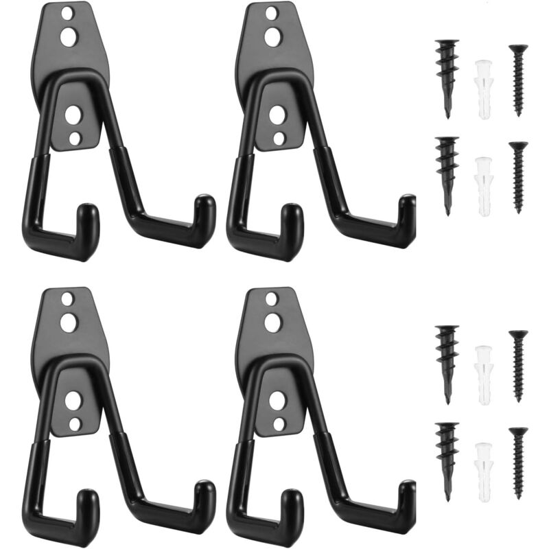 foto del prodotto ganci da parete per garage, ganci doppi per riporre elettroutensili, garage, scale e sedie.