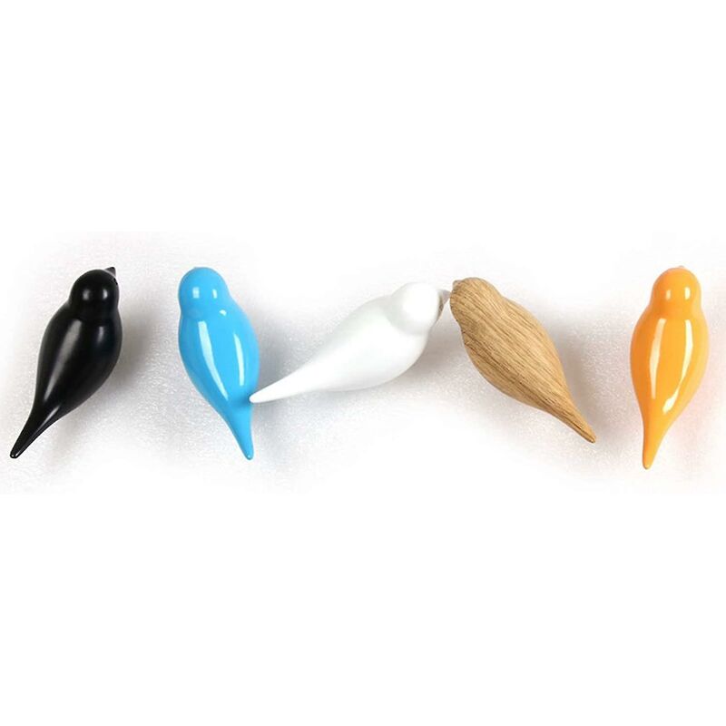 foto del prodotto ganci da parete per uccelli appendiabiti da parete decorativo per cappotti, sciarpe, borse, borsette, zaini un pezzo, colore casuale 