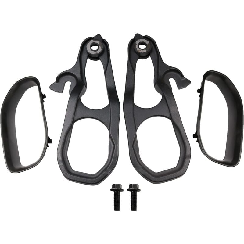foto del prodotto ganci di traino anteriori sinistro e destro con cornice paraurti nera di ricambio per dodge ram 1500 con motore 3.6l 5.7l 2019 2020 2021 2022 2023