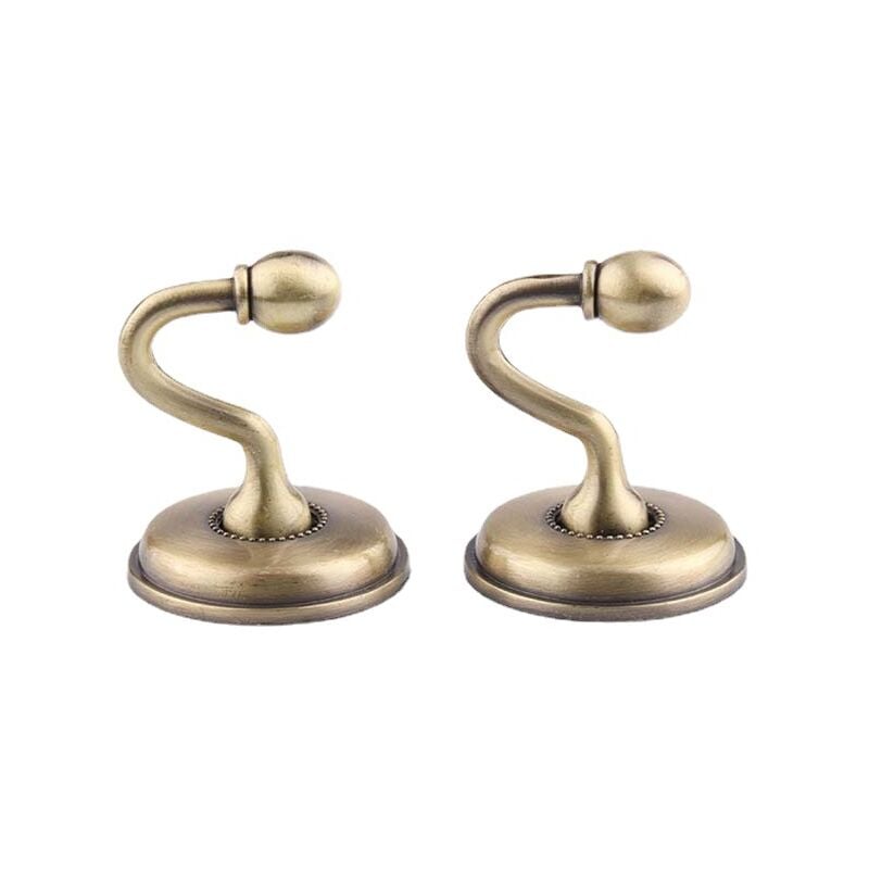 foto del prodotto ganci fermatende, ganci per tende in bronzo, ganci da parete vintage a forma di u per appendere tende, cappelli e gilet. sollbry