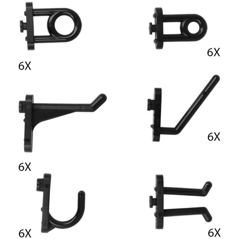 foto del prodotto ganci in nylon per pannello forato assortiti 36 pz masidef