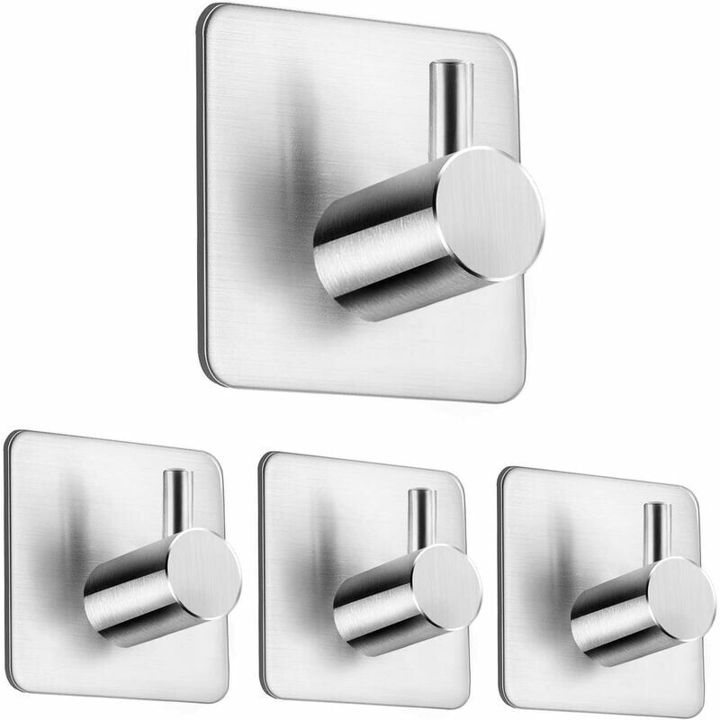 foto del prodotto ganci per asciugamani porta asciugamani autoadesivo per bagno e cucina ganci per cappotti senza foratura 4 pezzi
