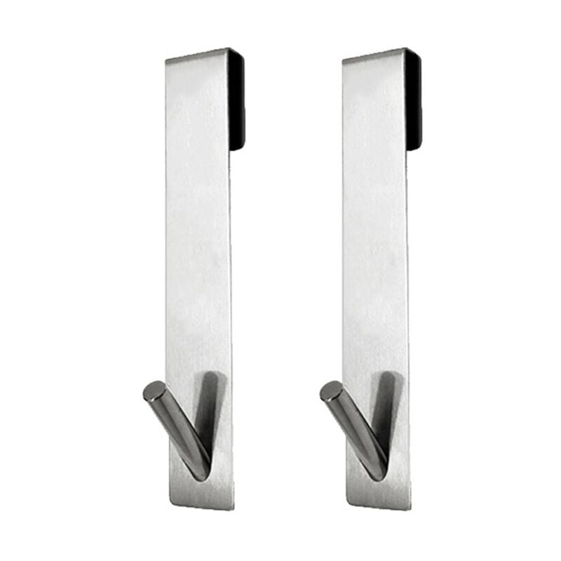 foto del prodotto ganci per doccia in acciaio inossidabile da 2 pezzi, parete doccia in vetro, ganci per doccia sospesi in argento, ganci per parete in vetro con