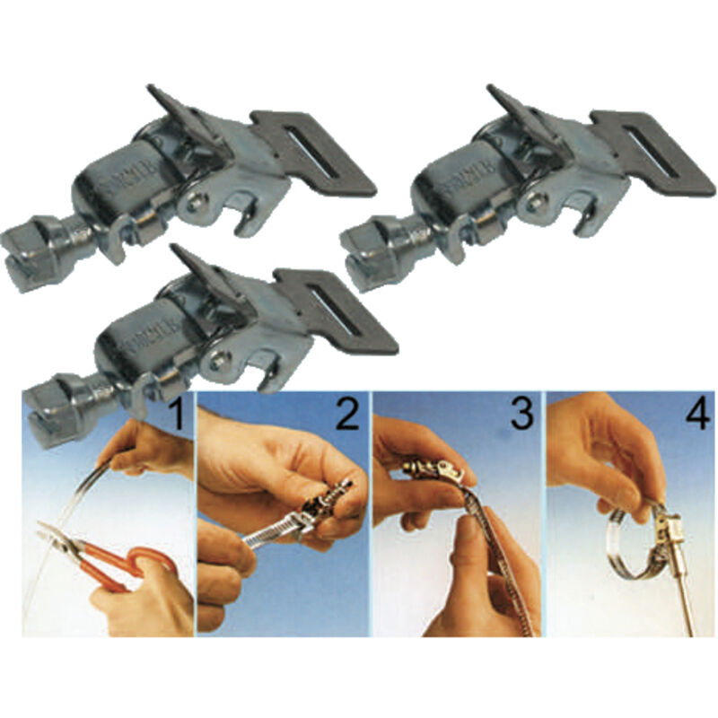 foto del prodotto ganci per fascette frbg25-9/50 confezione 50 pz 9 mm inox aisi 430