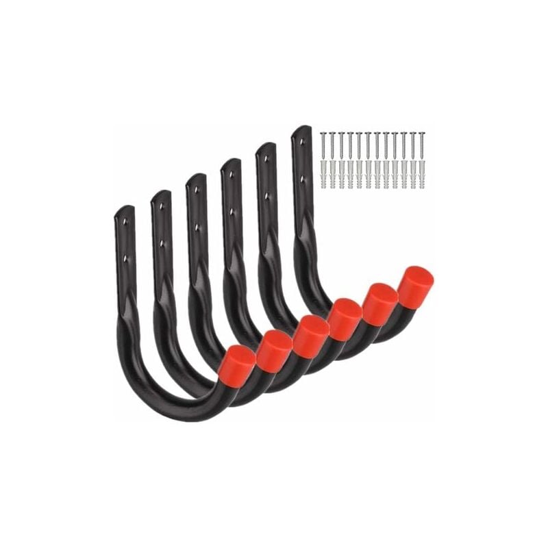 foto del prodotto ganci per garage per carichi pesanti, supporto da parete universale, supporto da parete a forma di u, ganci per appendere bici, sedia, scala, tubo,