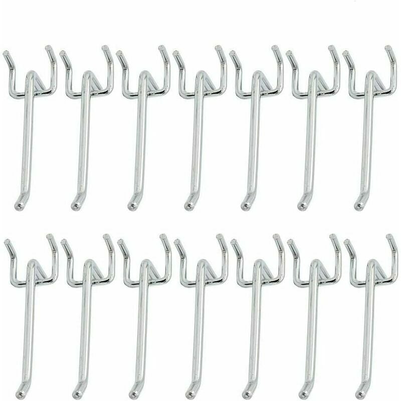 foto del prodotto ganci per pannelli, ganci in metallo perforato da 48 pezzi, gancio per pannello forato, ganci perforati, per esposizione al dettaglio, prodotti