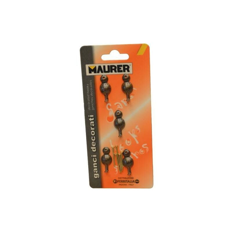 foto del prodotto ganci per quadri omino piccolo bronzo maurer cf. blister 5pz