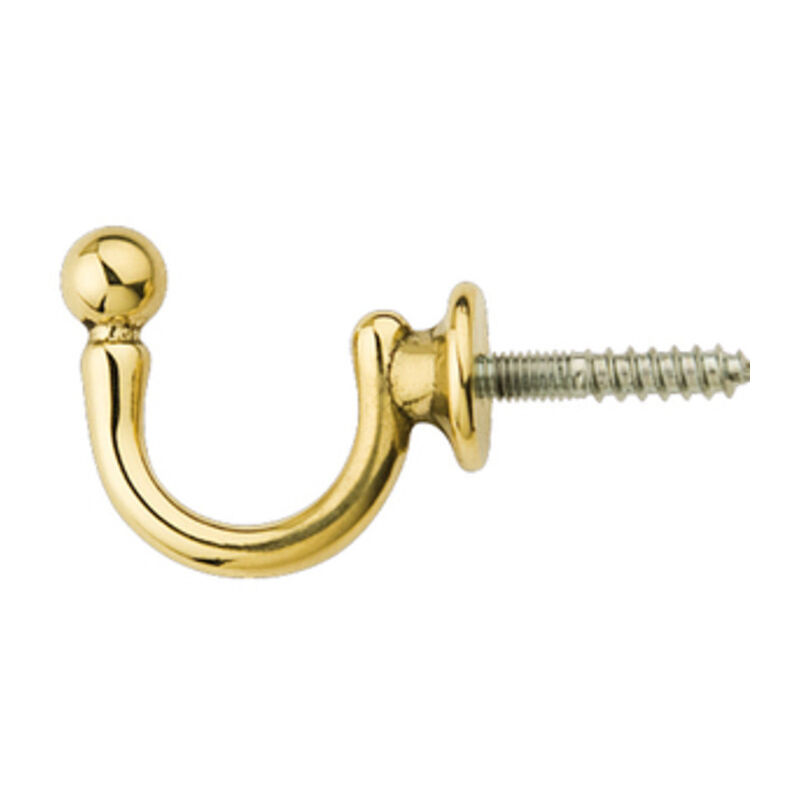 foto del prodotto ganci per tende sfera oro lucido mm.33x26. prezzo per 1 pezzo.