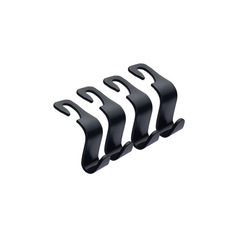 foto del prodotto ganci portaoggetti per auto ganci per porta borsetta sul sedile posteriore, ganci per auto, ganci per schienale seggiolino auto,abs set di 4 neri 