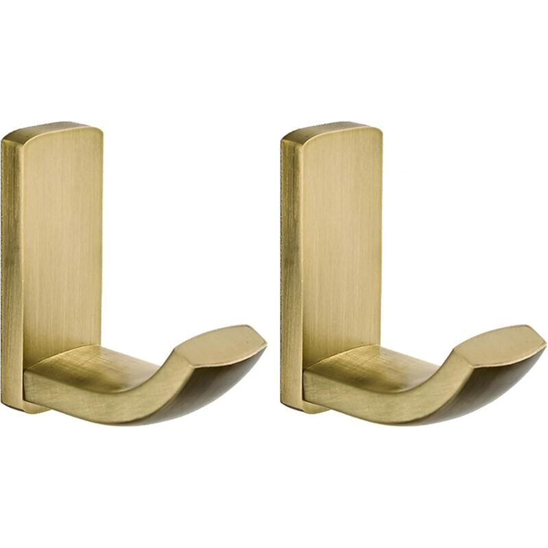 foto del prodotto ganci portasciugamani a cricchetto confezione da 2 , ottone anticato, per bagno, cucina e armadio, appendiabiti multifunzionale, montaggio a parete,
