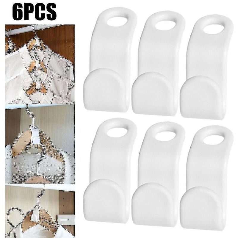 foto del prodotto gancio a cascata per appendiabiti, connettore per armadio, per risparmiare spazio in casa