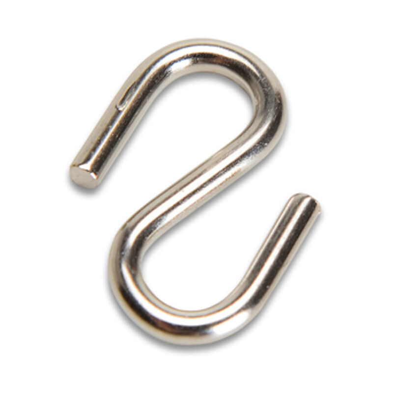 foto del prodotto gancio a s per catena d 2,4 mm. acciaio nichelato. prezzo per 100 pezzi.