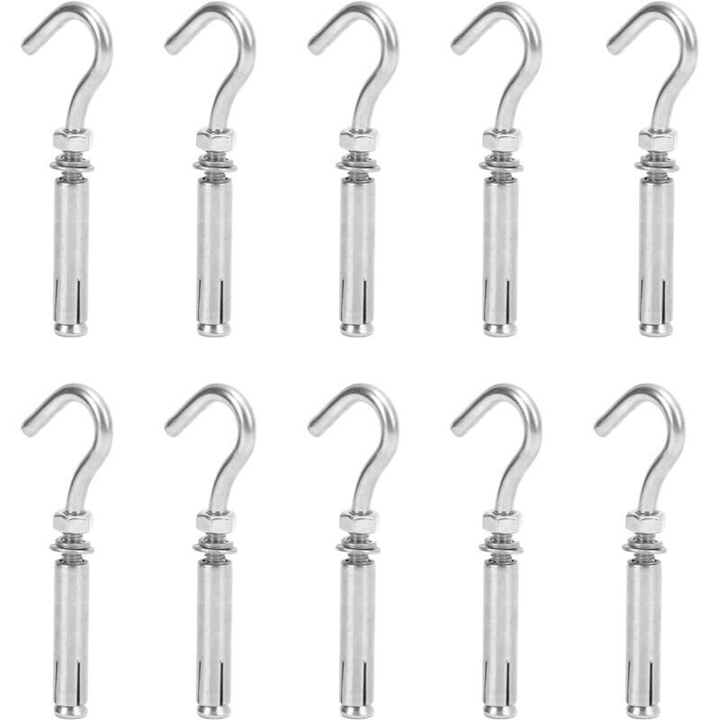 foto del prodotto gancio a vite di espansione in acciaio inossidabile m6, ferramenta per ganci a vite di espansione a parete