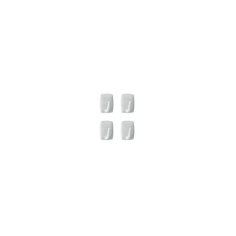 foto del prodotto gancio adesivo, bianco, piccolo, 2,9x2,1cm, 4 pezzi