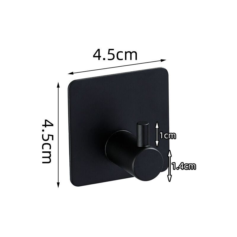 foto del prodotto gancio adesivo da parete 6 pz. gancio portasciugamani nero per il bagno, gancio portasciugamani da cucina portasciugamani per il bagno