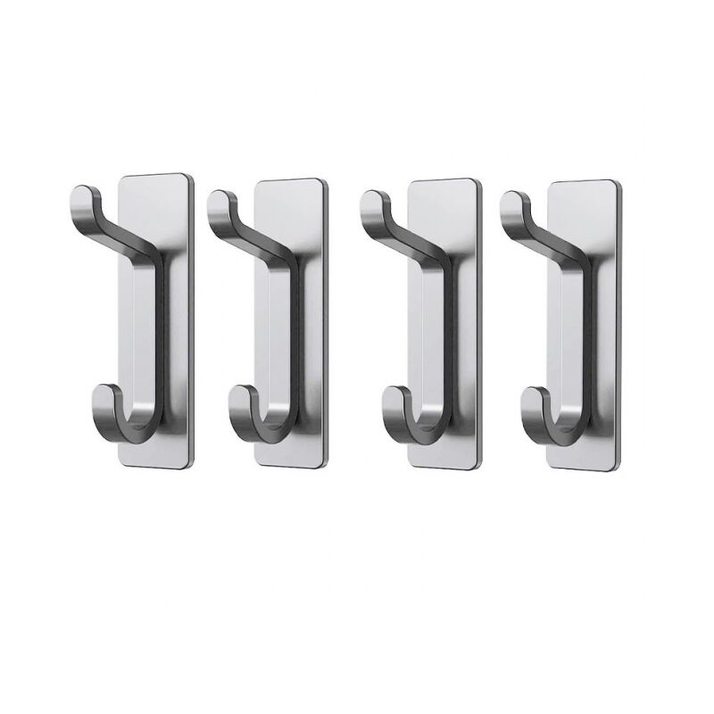 foto del prodotto gancio adesivo da parete, porta asciugamani da bagno, appendiabiti da cucina, appendiabiti adesivo, fissaggio a parete senza foratura, impermeabile 4 pezzi