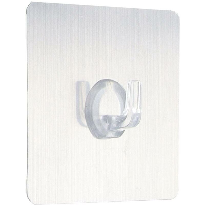 foto del prodotto gancio adesivo quadrato in pvc argento tendance