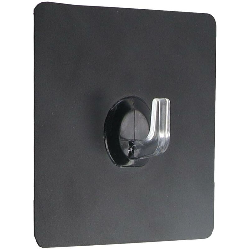 foto del prodotto gancio adesivo quadrato in pvc ps nero tendance