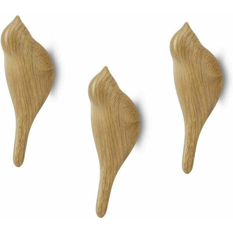 foto del prodotto gancio appendiabiti in legno, gancio da parete per uccelli ganci da parete multifunzionali gancio da parete modello uccello in resina per appendere