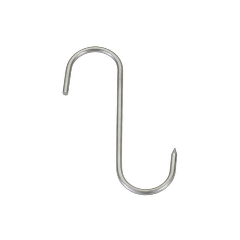 foto del prodotto gancio da macellaio in acciaio inox 18 8 lunghezza 80mm spessore 4mm