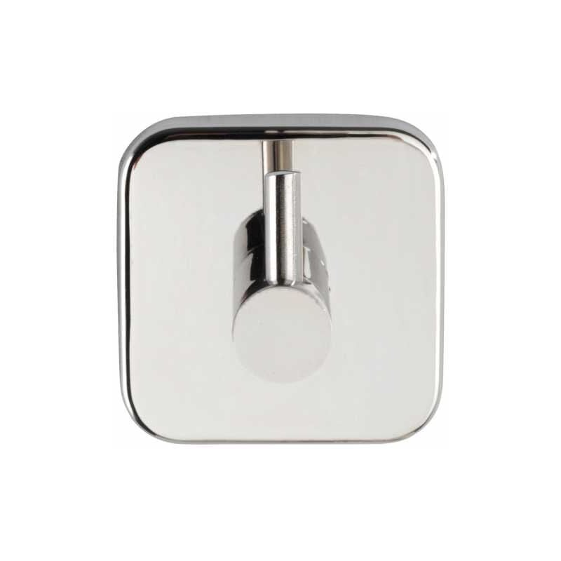 foto del prodotto gancio da muro portasciugamani uno mezzano, gancio appendiabiti da muro, acciaio inox, 5,5x5,5x5,5 cm, lucido wenko