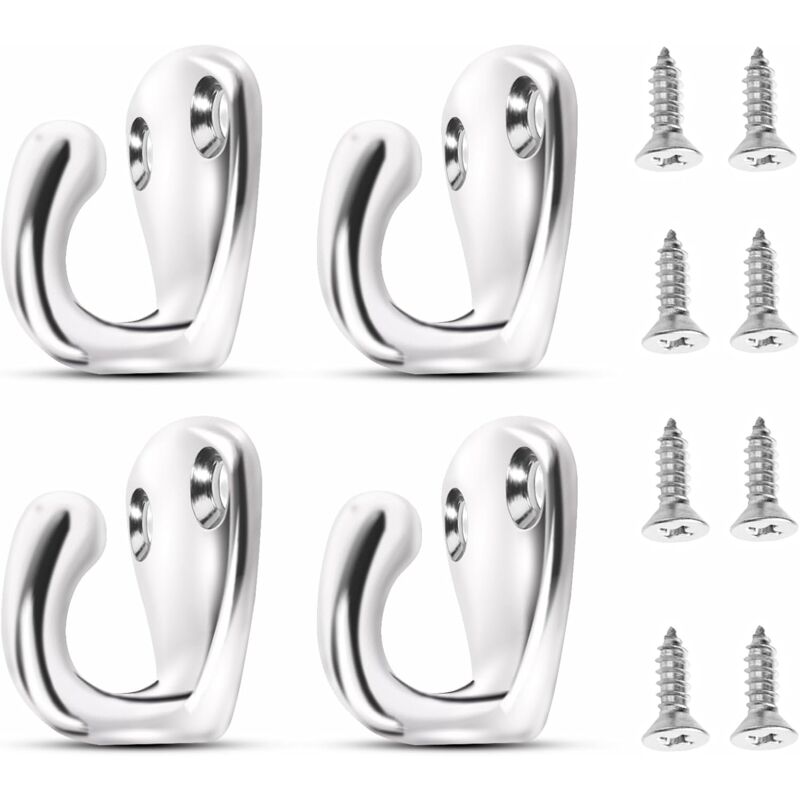 foto del prodotto gancio da parete con vite in acciaio inox per esterni, gancio da soffitto, gancio da appendere in acciaio resistente, ganci per tazze, catena con