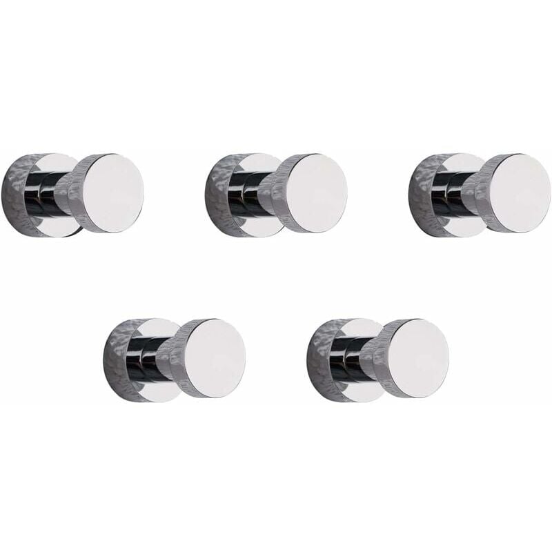 foto del prodotto gancio da parete, gancio per asciugamani per bagno, cucina, porta, mobile e armadio, confezione da 5, ottone cromato 