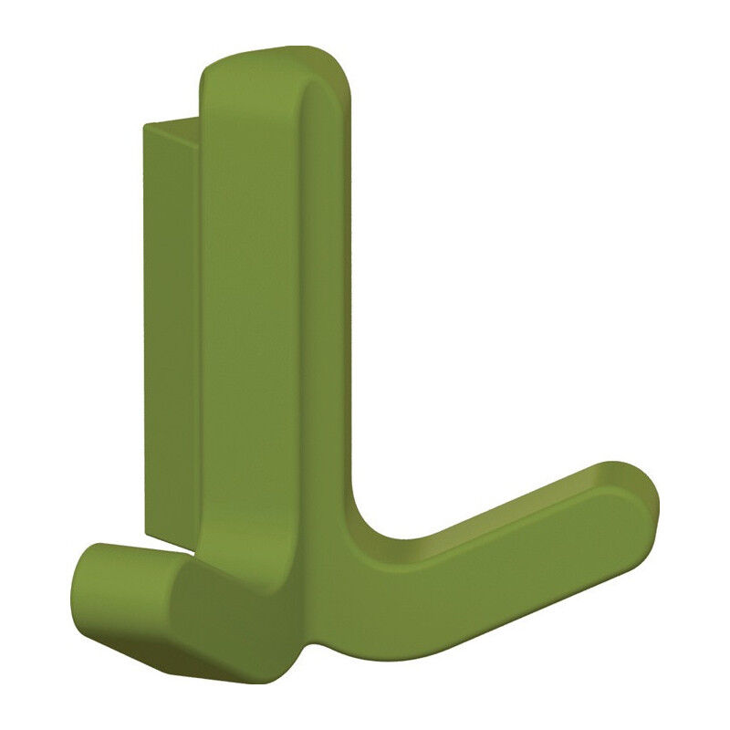 foto del prodotto gancio doppio ser.477 opaco,elastico ku. tpu 74 verde mela h.69mm hewi