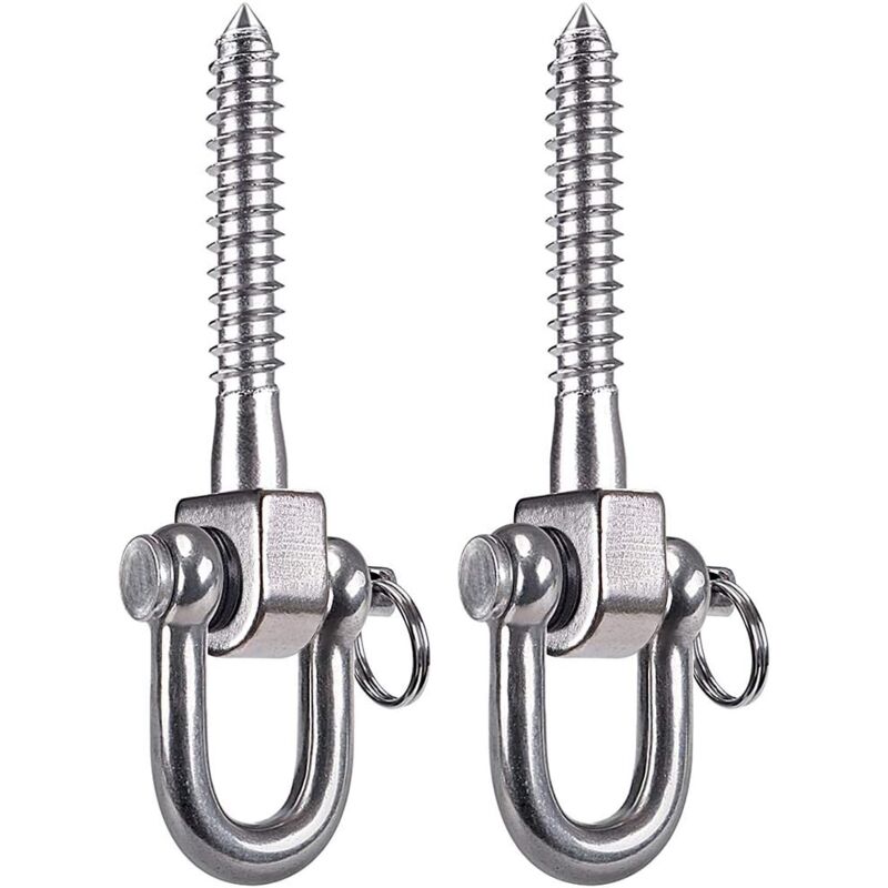 foto del prodotto gancio e supporto per amaca, confezione da 2, gancio per oscillazione a 180 , acciaio inossidabile sus304, capacit 800 kg, per parco giochi, amaca