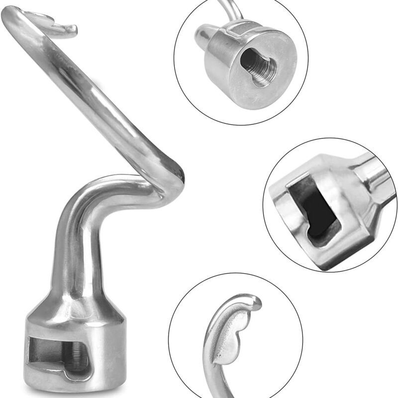 foto del prodotto gancio impastatore per robot da cucina kitchenaid gancio per pane gancio impastatore k45dh acciaio inossidabile resistente non rivestito