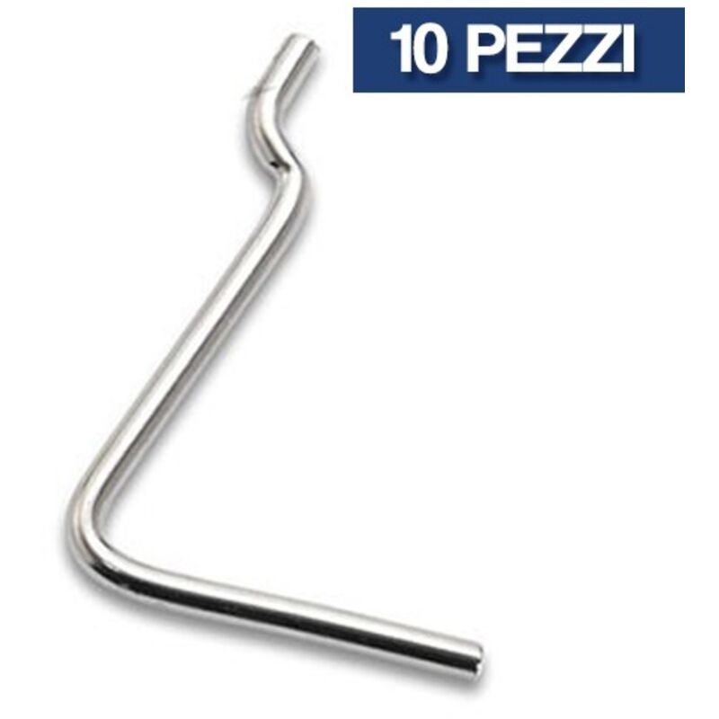 foto del prodotto gancio in ferro per pannelli forati ganci da cm 5 confezione da 10 pz 22520/10