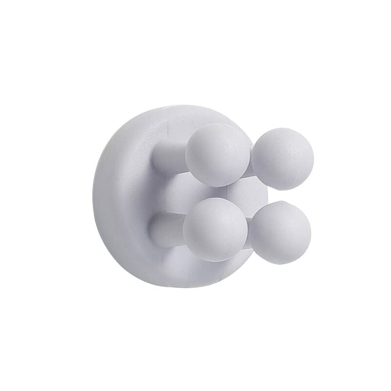 foto del prodotto gancio in silicone stereo, multiuso, per cucina, bagno, doccia, non dannoso, montaggio a parete grigio 
