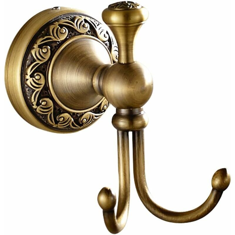 foto del prodotto gancio per accappatoio da bagno in ottone retr gancio per bagno 2 ganci set di accessori per il bagno porta rotolo di carta finitura in ottone