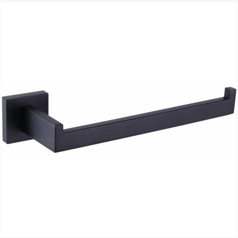 foto del prodotto gancio per accappatoio da bagno, portasciugamani nero opaco per bagno, anello per asciugamani in acciaio inox sus 304, portasciugamani resistente,