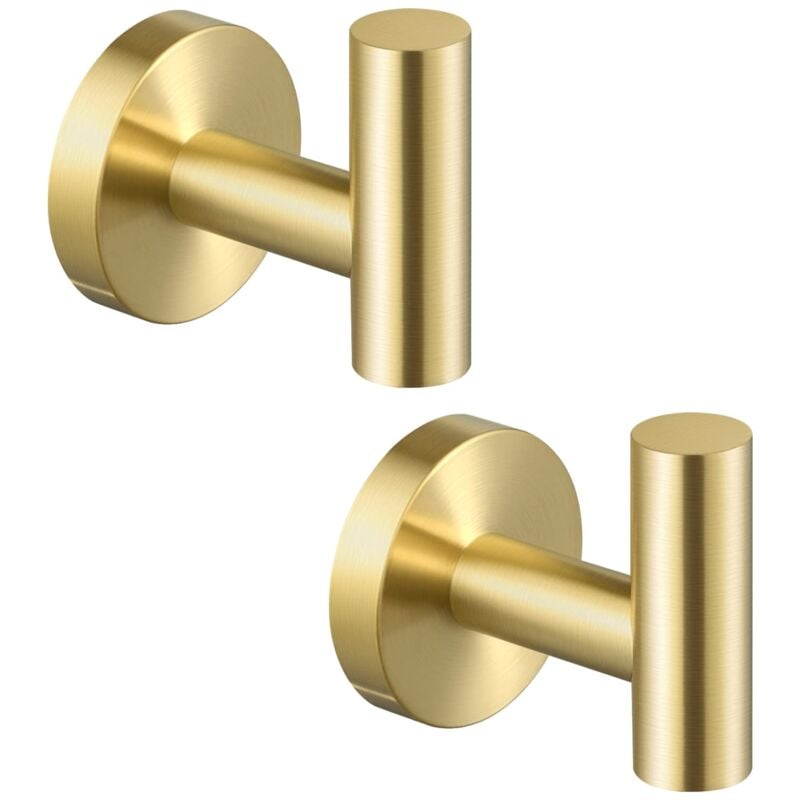 foto del prodotto gancio per asciugamani da bagno, montaggio a parete, porta appendiabiti da cucina, acciaio inossidabile sus304, oro spazzolato, a2164dg bz p2