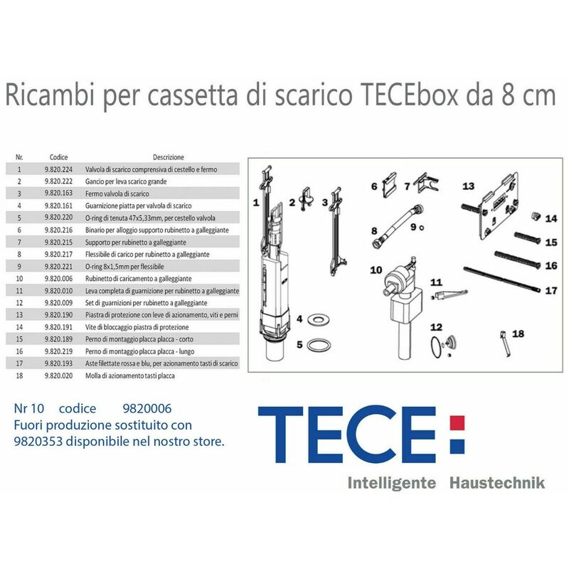 foto del prodotto gancio per leva scarico grande tece rif. 2
